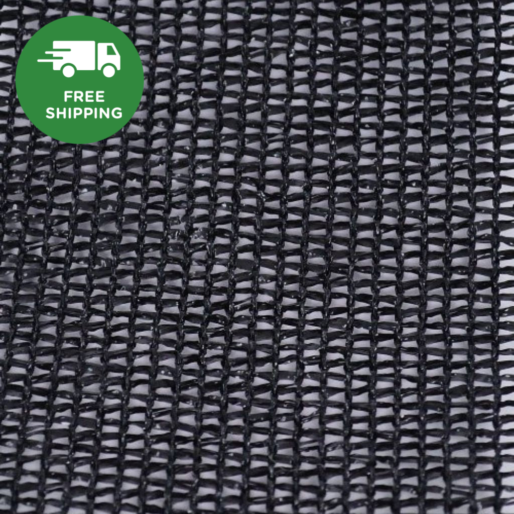 70% Black Shade Cloth/ Screen with Finished Edges & Grommets