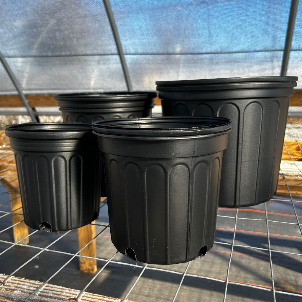 plastic plant growing pots 3 Gallon Full Black Nursery Pots