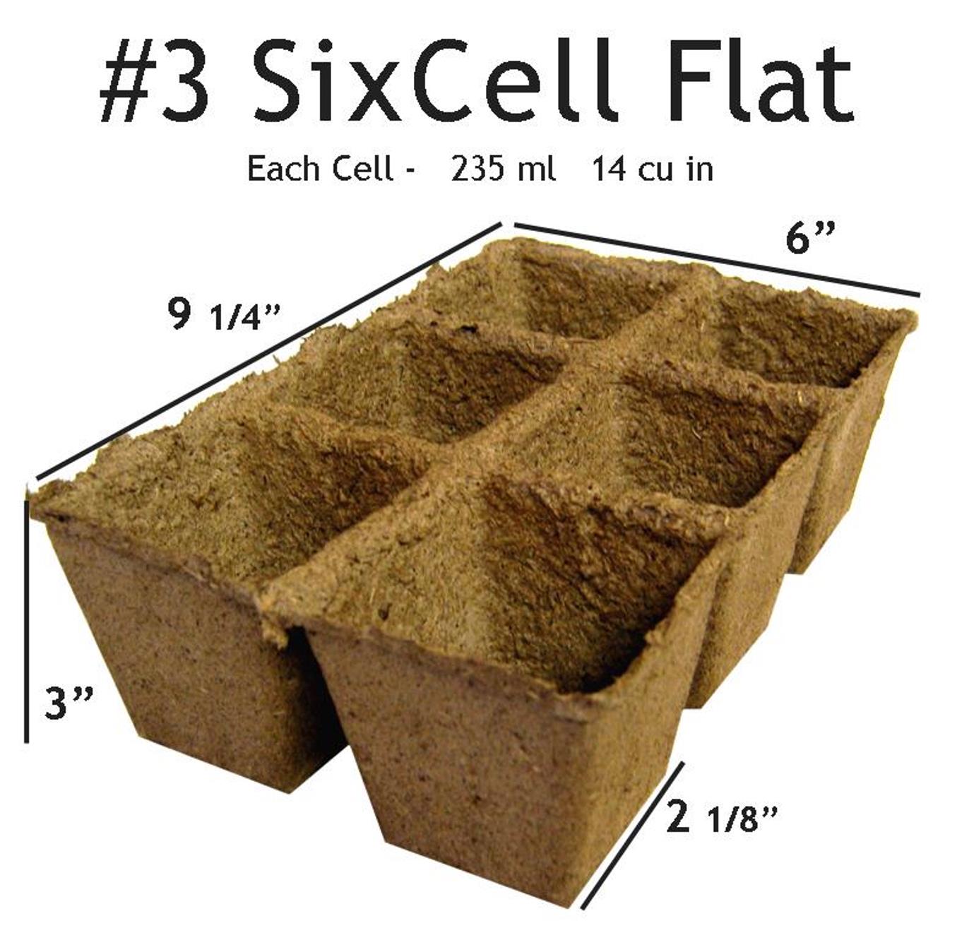 biodegradable plant pots large CowPots #3 6-cell 120 Pack