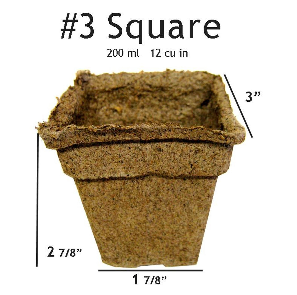 3&quot; Square CowPots