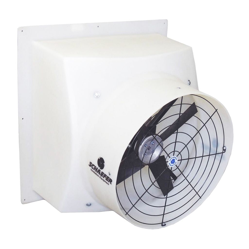 Schaefer Polyethylene Flush Mount Exhaust Fans W/ PVC Shutter