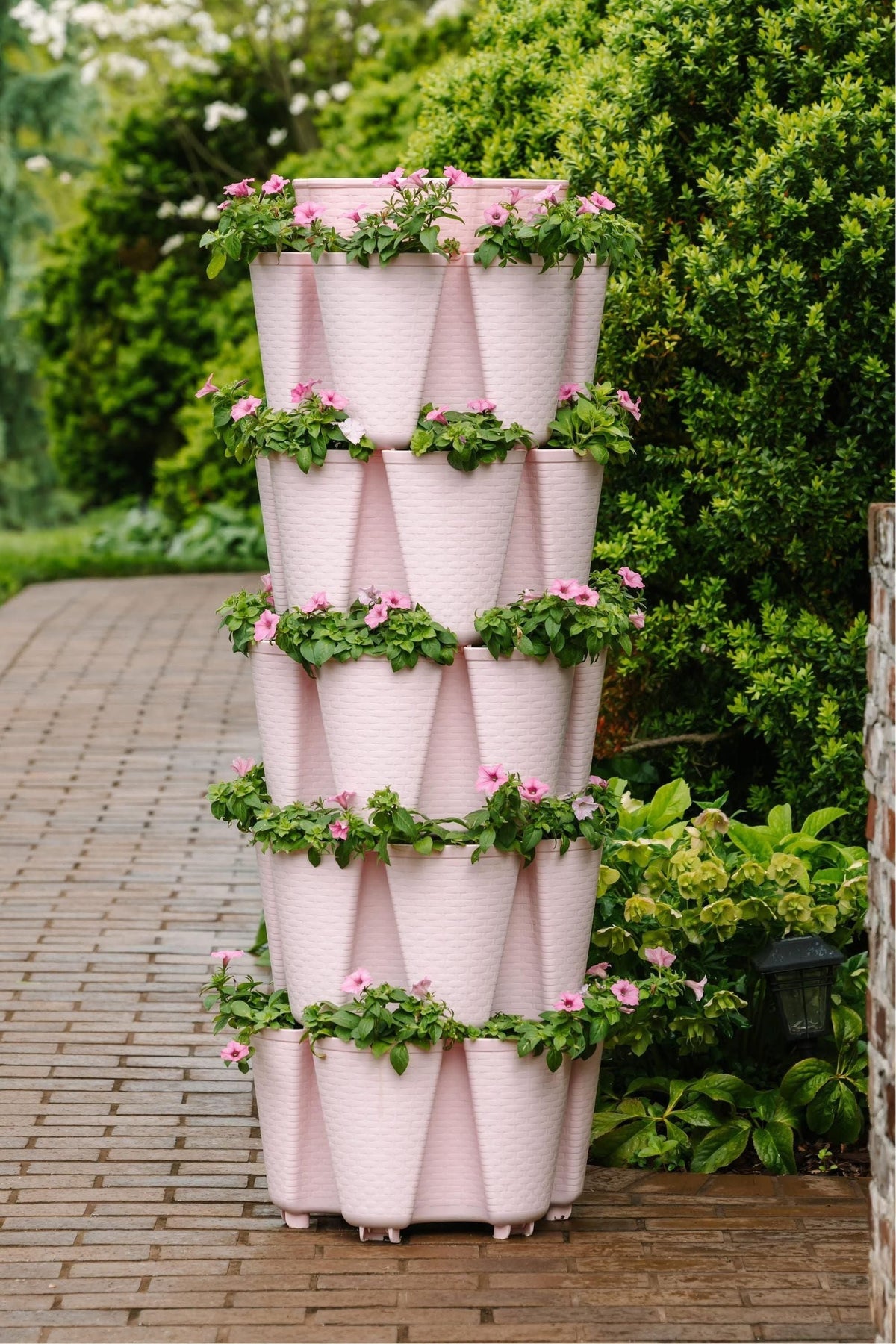 5 Tier GreenStalk Original Vertical Planter | Cherry Blossom (Basket Weave Texture)