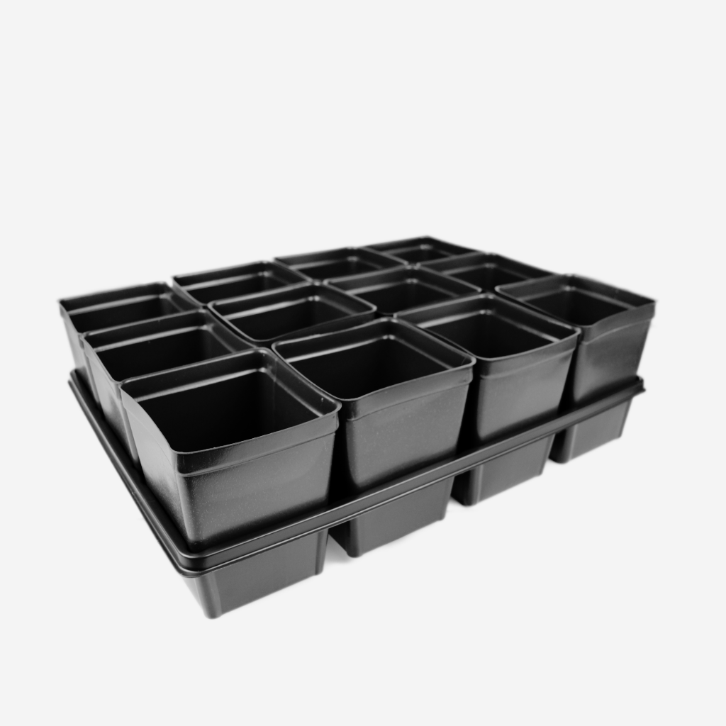 plant pot plastic trays 12 Pocket Carry Tray for P107 or P107D 4.25" Pots