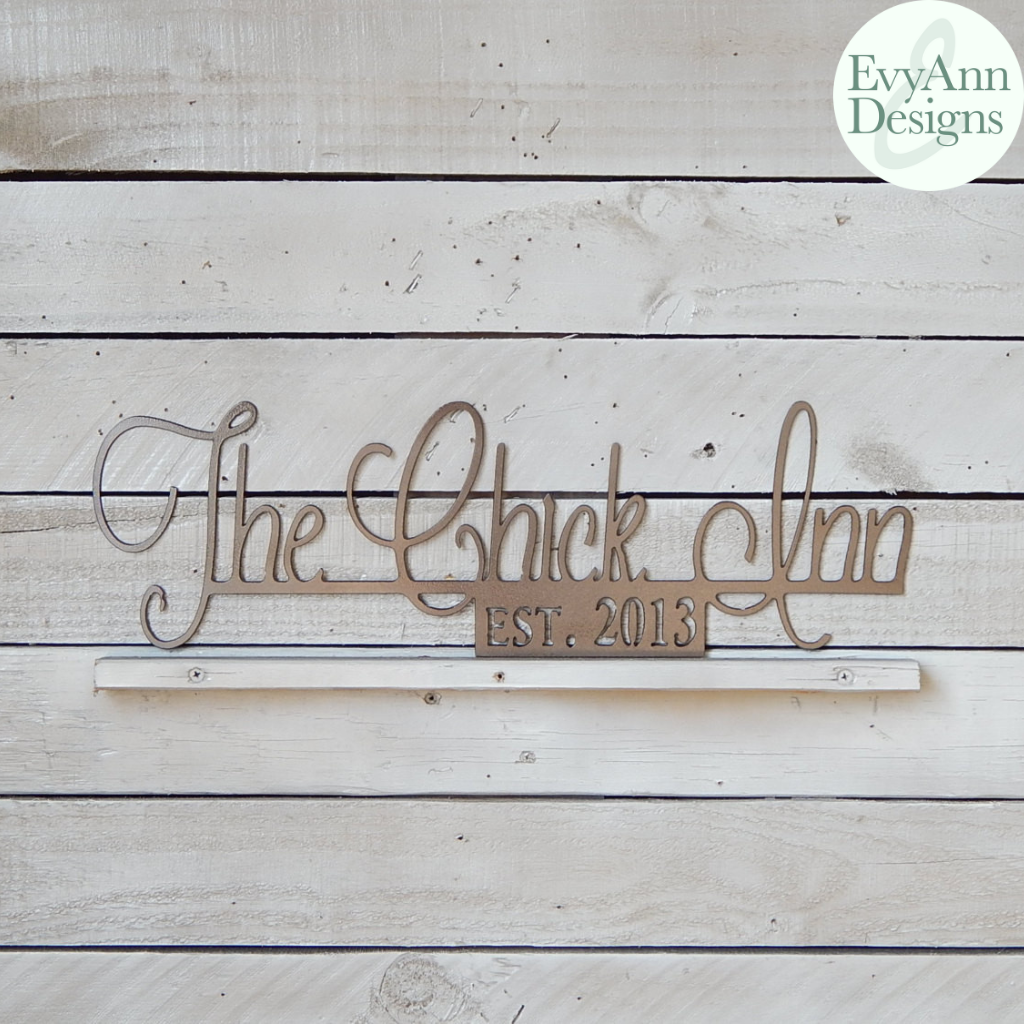 Chick Inn Est. Sign - Hammered Black