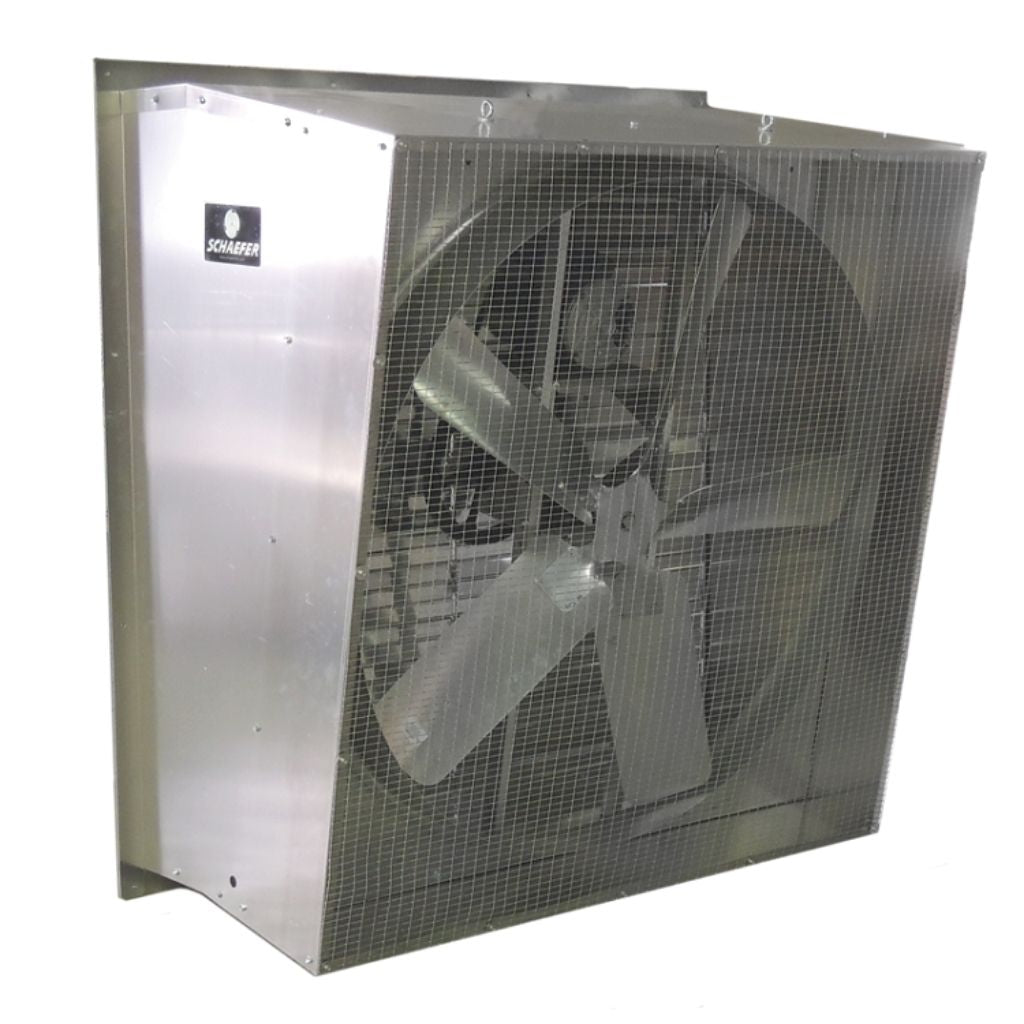 Schaefer Galvanized Exhaust Fan Kits In Slant Wall Housing Single Speed