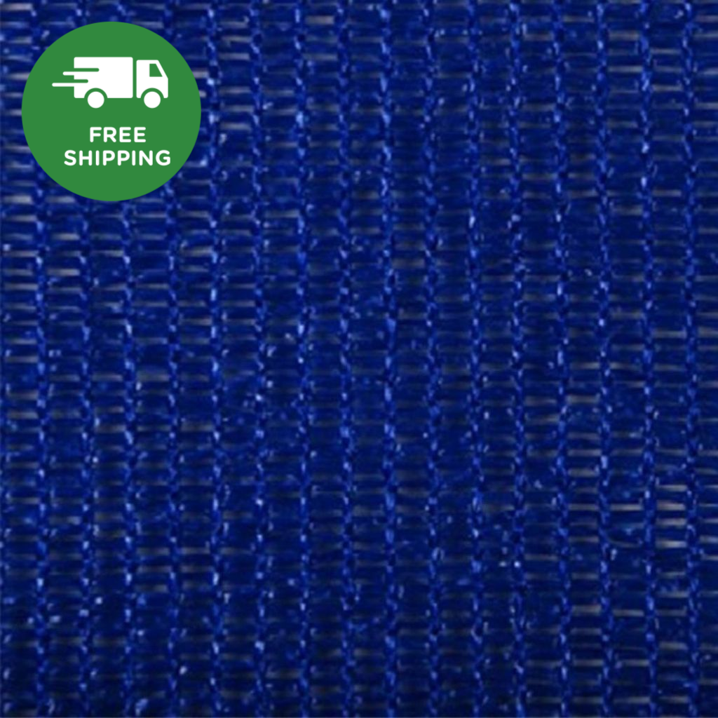 60% Blue Shade Cloth / Screen with Finished Edges & Grommets