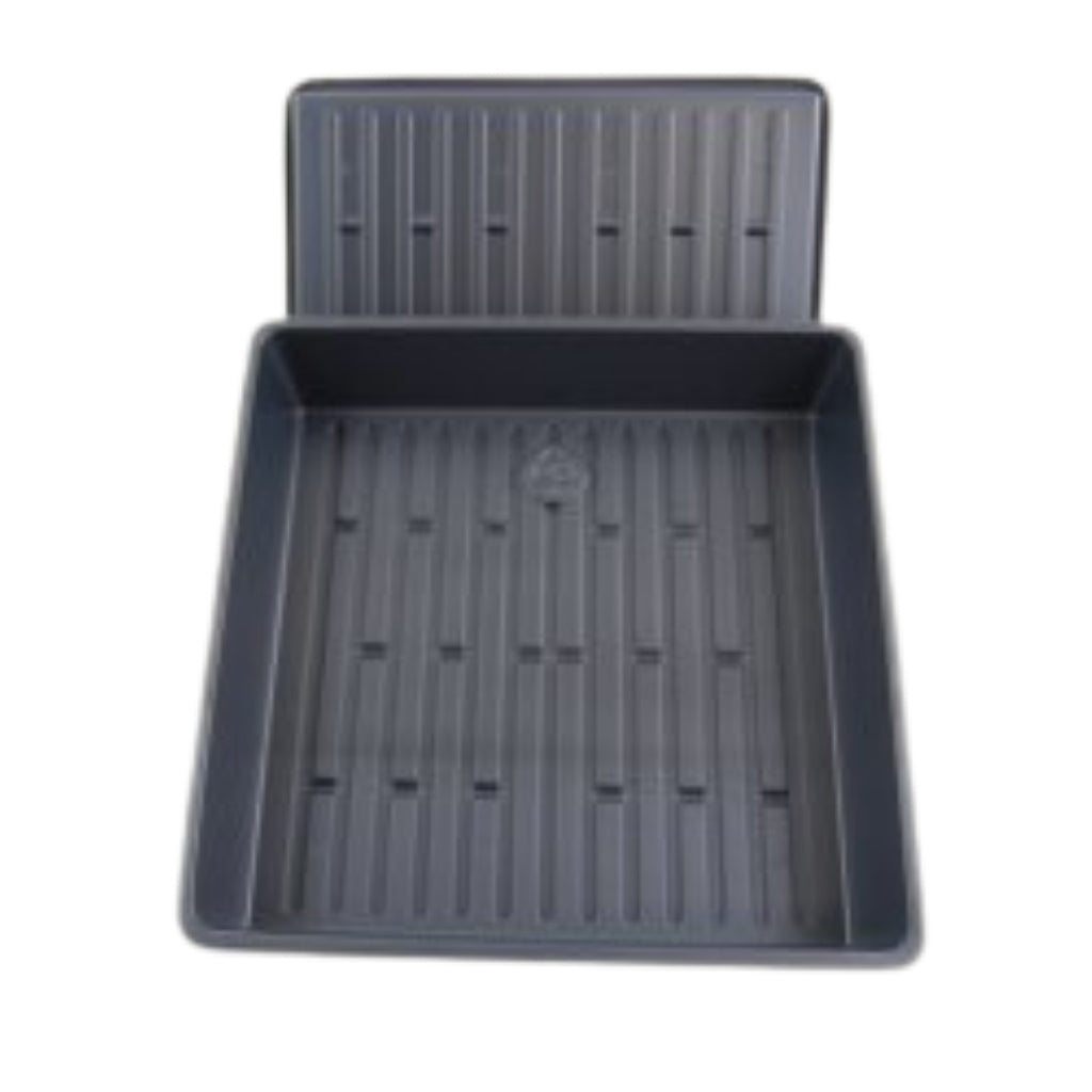 Growing Tray - 10" x 10" Microgreens Seed Tray - Black (No Holes)