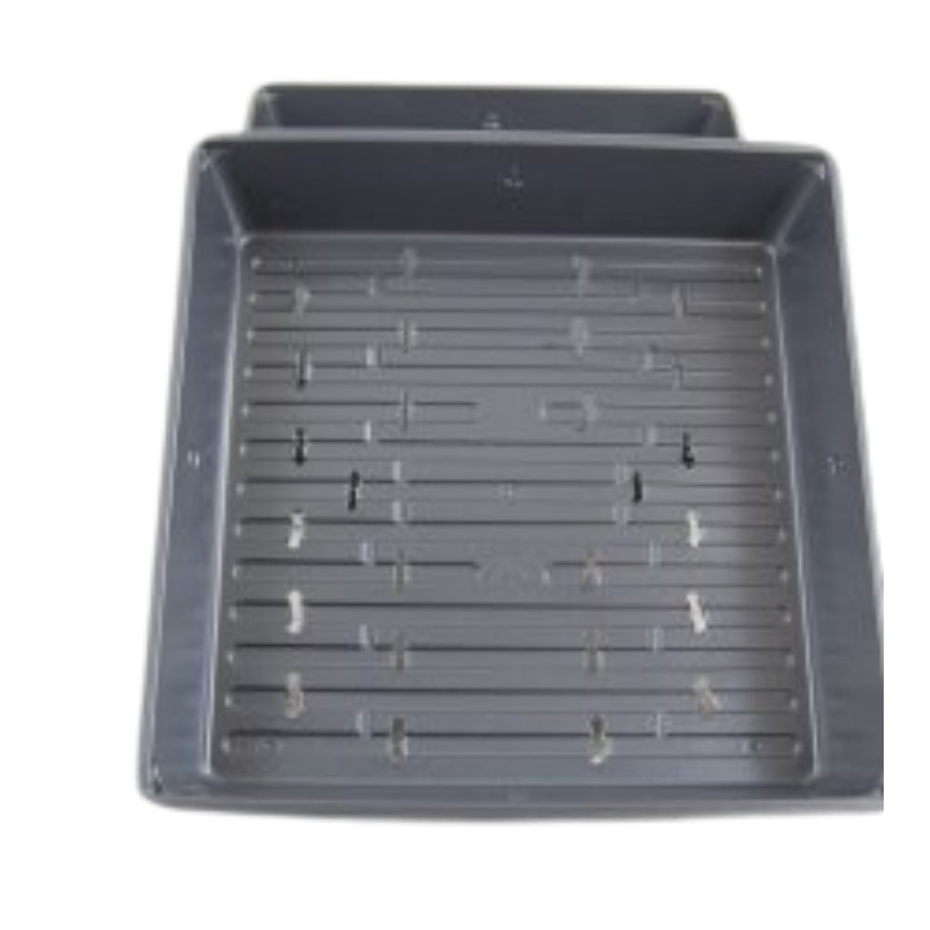 Growing Tray - 10" x 10" Microgreens Seed Tray - Black (With Holes)
