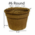 6" Round CowPots Cow Pots - Grower's Solution Biodegradeable Pot