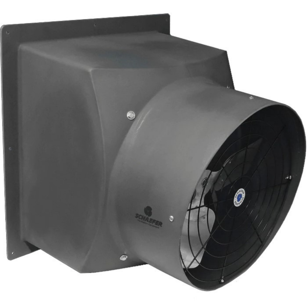 Schaefer Polyethylene Flush Mount Exhaust Fans W/ Shutter - Grower's ...