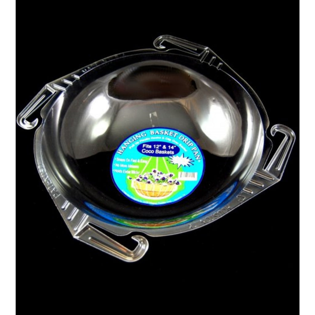 hanging plant pot with drip tray Hanging Basket Drip Pan - for 12"-14" Coco Baskets