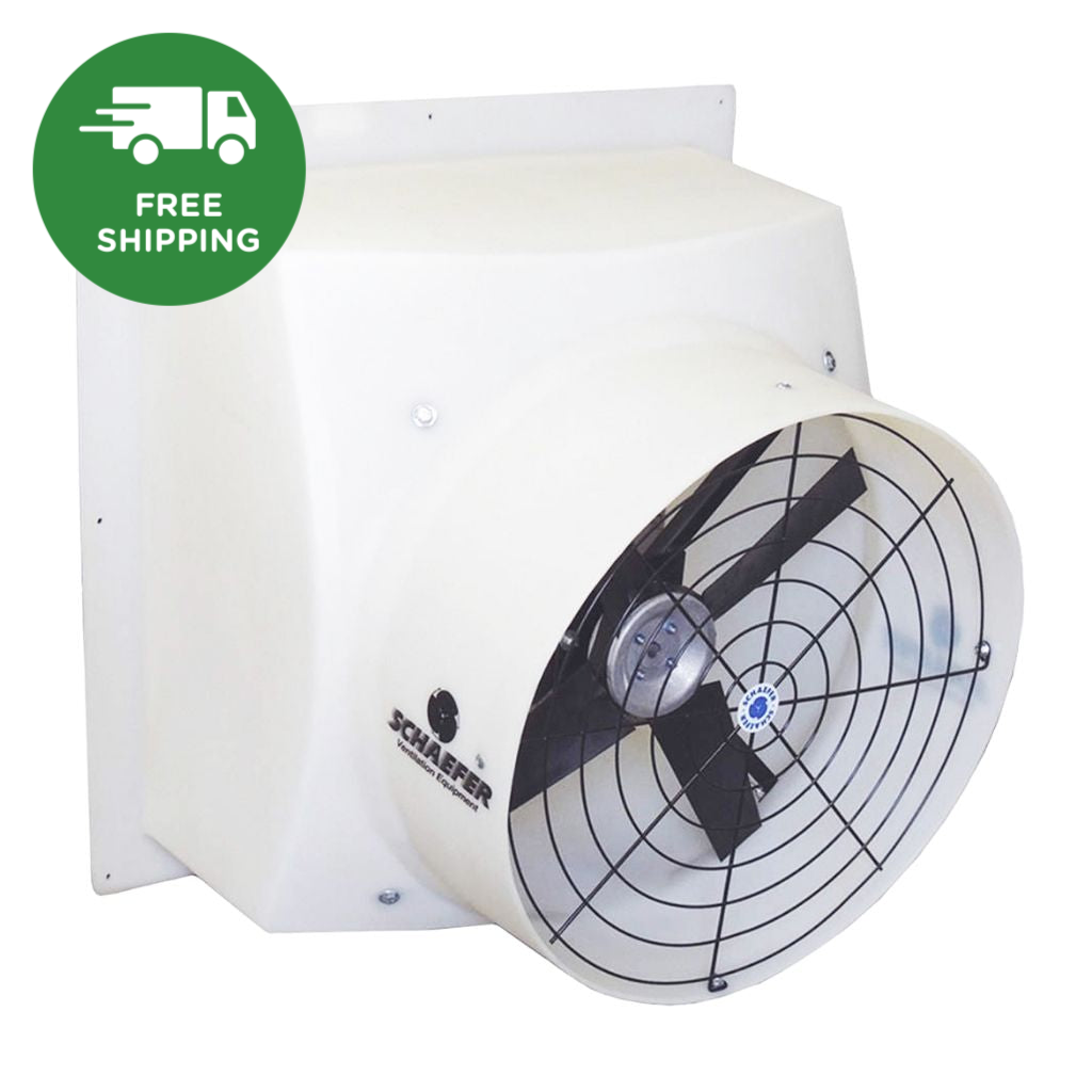 Schaefer Polyethylene Flush Mount Exhaust Fans W/ PVC Shutter