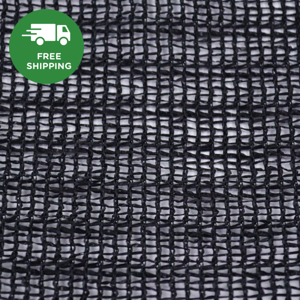 60% Black Shade Cloth / Screen with Finished Edges & Grommets